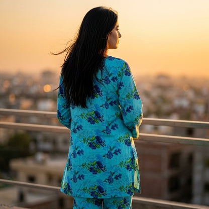 Oriana Azure Bloom 2PC Suit